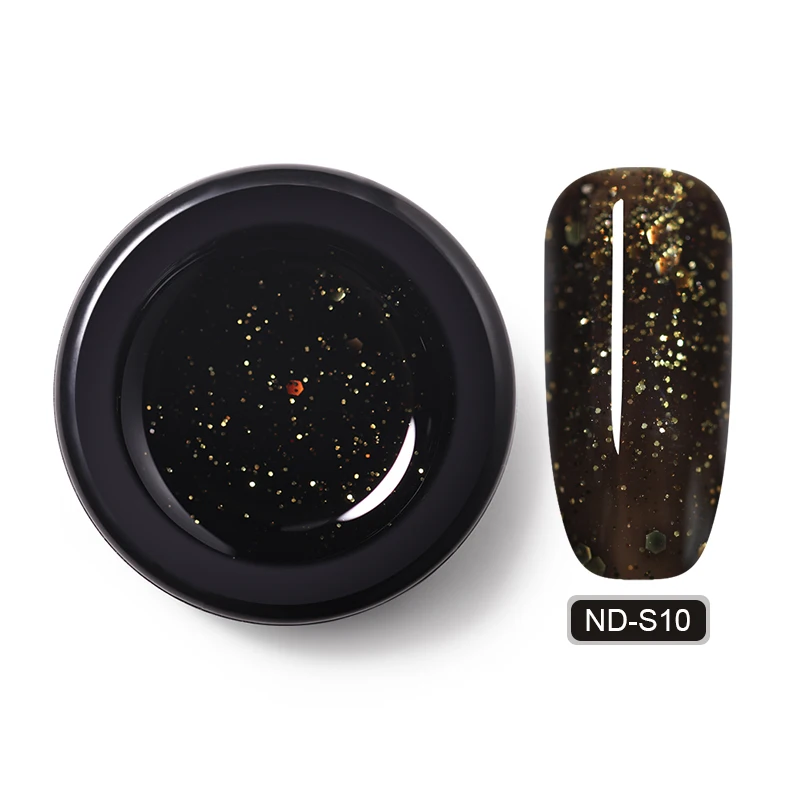 ND-S10 NICOLE DIARY 5 мл Блестящий Гель-лак для Ногтей Сияющий долговечный впитывающий УФ-гель с УФ-лампой красного цвета лак для дизайна ногтей - Цвет: ND-S10
