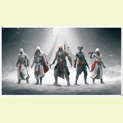 Color Paintings Posters Creed Game Connor War Wall Art 54 Framework Home Decor 1 Pieces Print Decorative Picture Room | Дом и сад