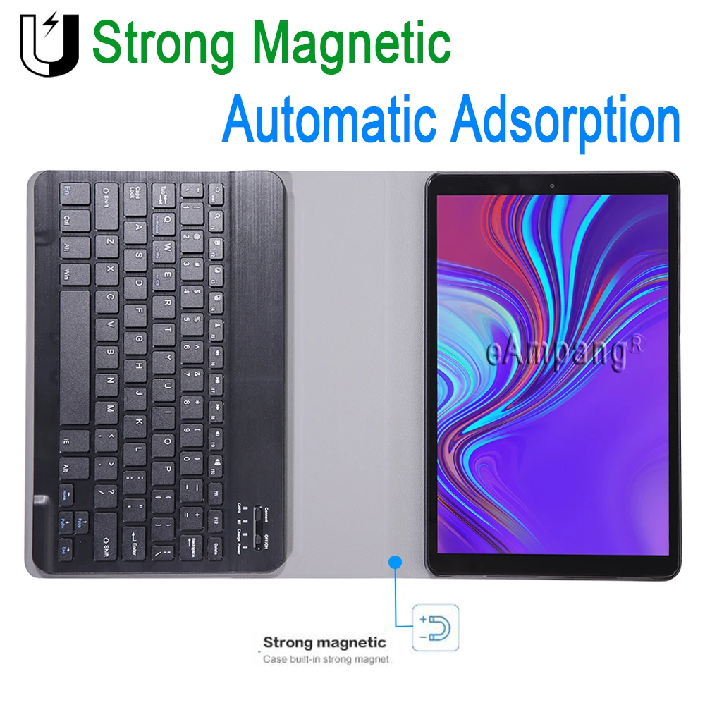 Чехол для клавиатуры Samsung Galaxy Tab A 8 0 2019 P200 P205 тонкий кожаный чехол с Bluetooth и