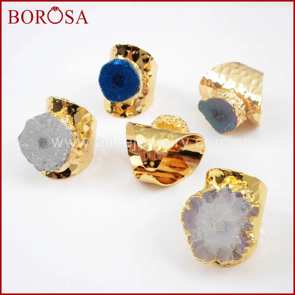 Borosa 5/10 шт. Мода Радуга Защита от солнца цветок камни камень ювелирные изделия