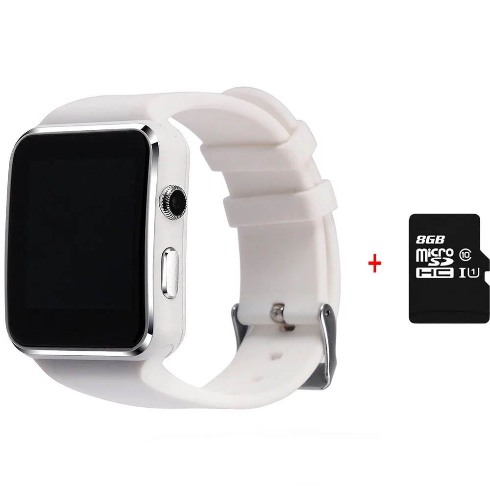 Timeowner X6 Bluetooth Смарт-часы Android Функция "антипотеря Sync умные часы с уведомлением Поддержка сим-карты TF карты для huawei Xiaomi samsung - Цвет: Wihtewith8GB