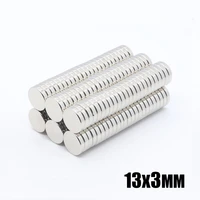 50pcs 13x3 mm neodymium magnet rare earth small strong round permanent 133mm fridge electromagnet ndfeb nickle magnetic disc