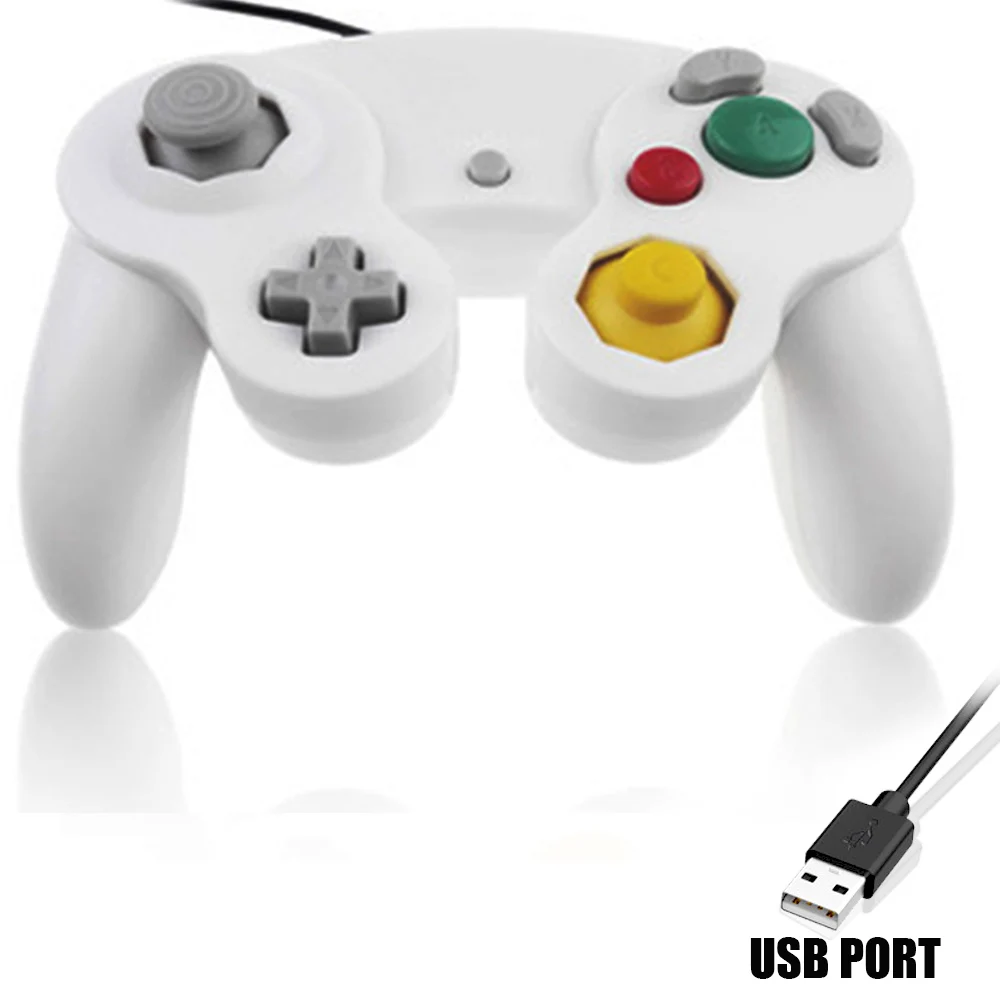 Игровая Ударная вибрация джойстика для Ninten GameCube контроллер для Pad два интерфейса многоцветный дополнительный геймпад для wii - Цвет: USB port 7
