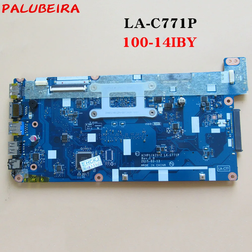 PALUBEIRA 100-14IBY Mainboard For Lenovo Laptop Motherboard LA-C771P WITH CPU Test Work 100% | Компьютеры и офис