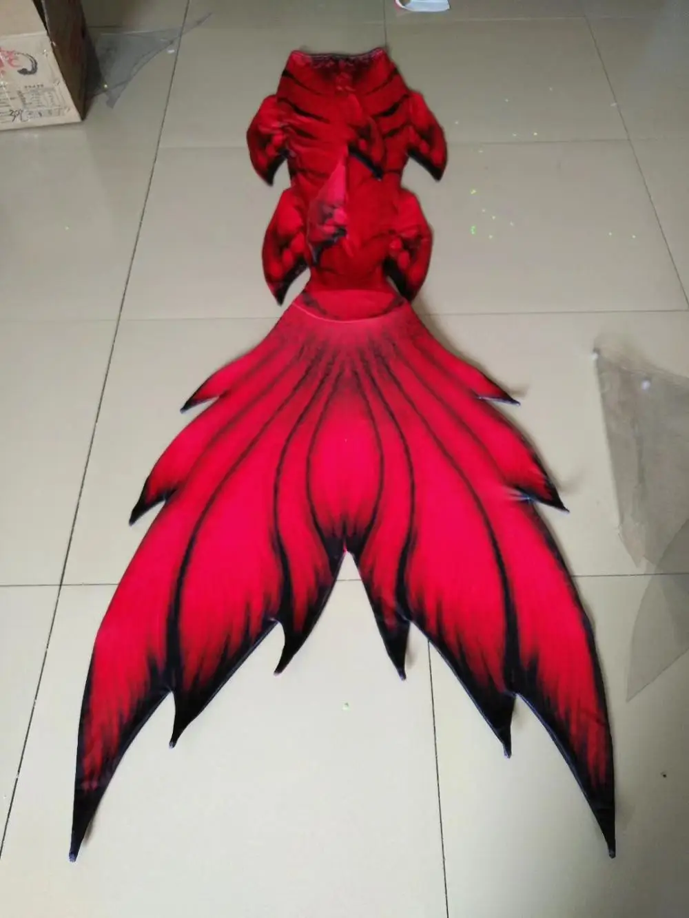 tail with flipper Детский Костюм Русалки с монофином для взрослых, Женский маскарадный костюм, купальный костюм - Цвет: tail with flipper