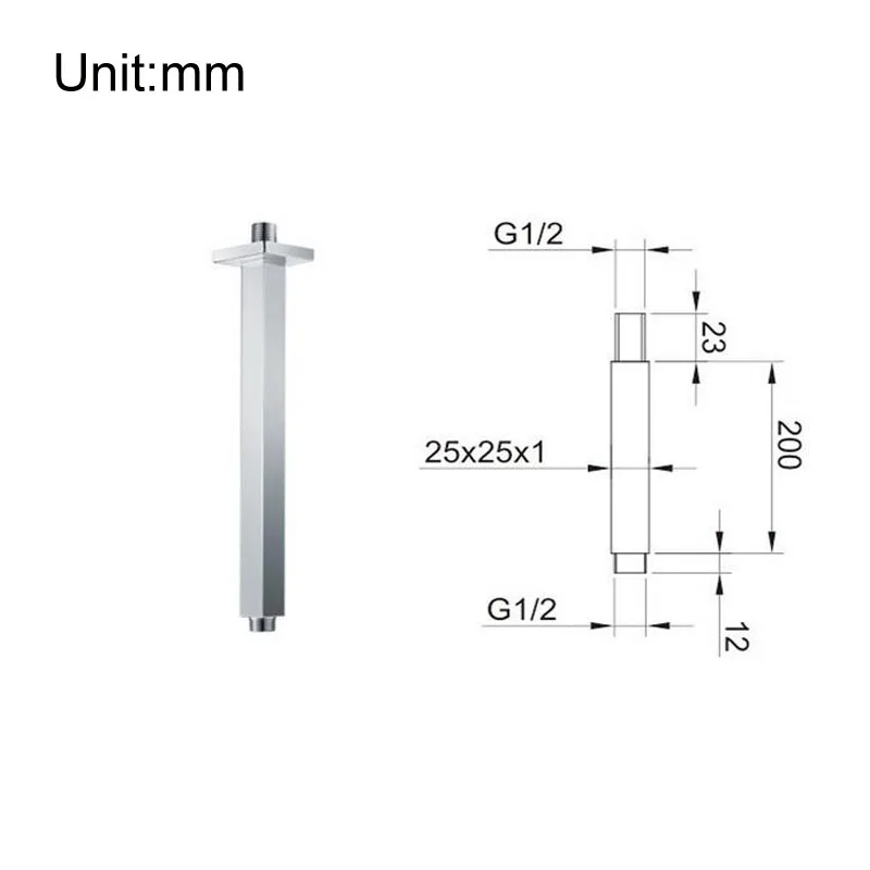 Серебро Роскошь 8 &quotквадрат Нержавеющая сталь дождь Насадки для душа