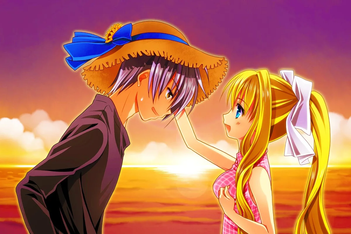 

anime handsome boy and beautiful girl ZK202 fabric poster custom print for wall art room decor home decoration (frame available)