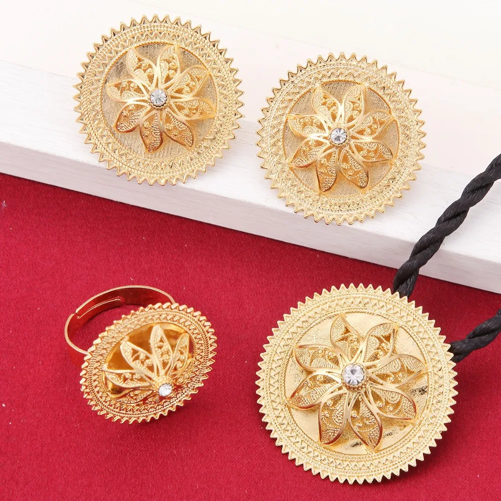 Новый Этнический комплект ювелирных изделий из эфиопской цепочки с подвеской