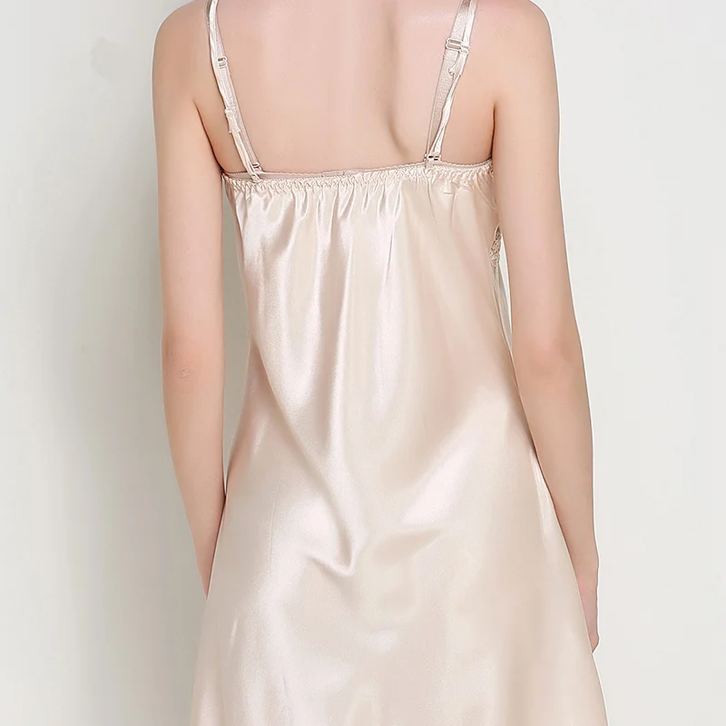 Женская ночная рубашка большого размера новый соблазнительный атласный