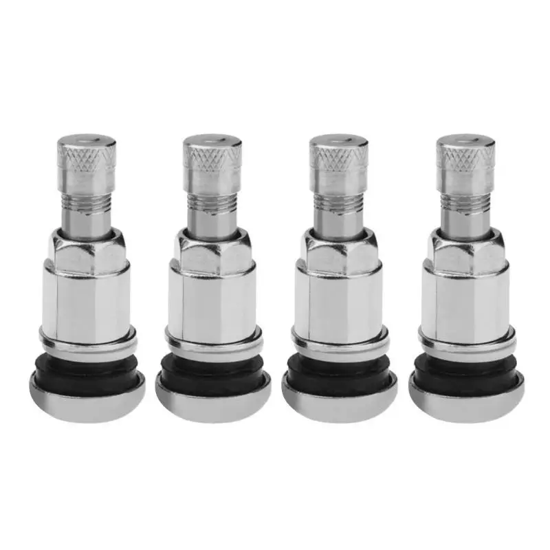 4pcs 1 шт./4 шт. Болт-в нержавеющей стали автомобиля бескамерные колеса шины клапан Стебли колпачок шестигранный С Пылезащитным колпачком s внутренняя трубка клапан авто аксессуары - Цвет: 4pcs