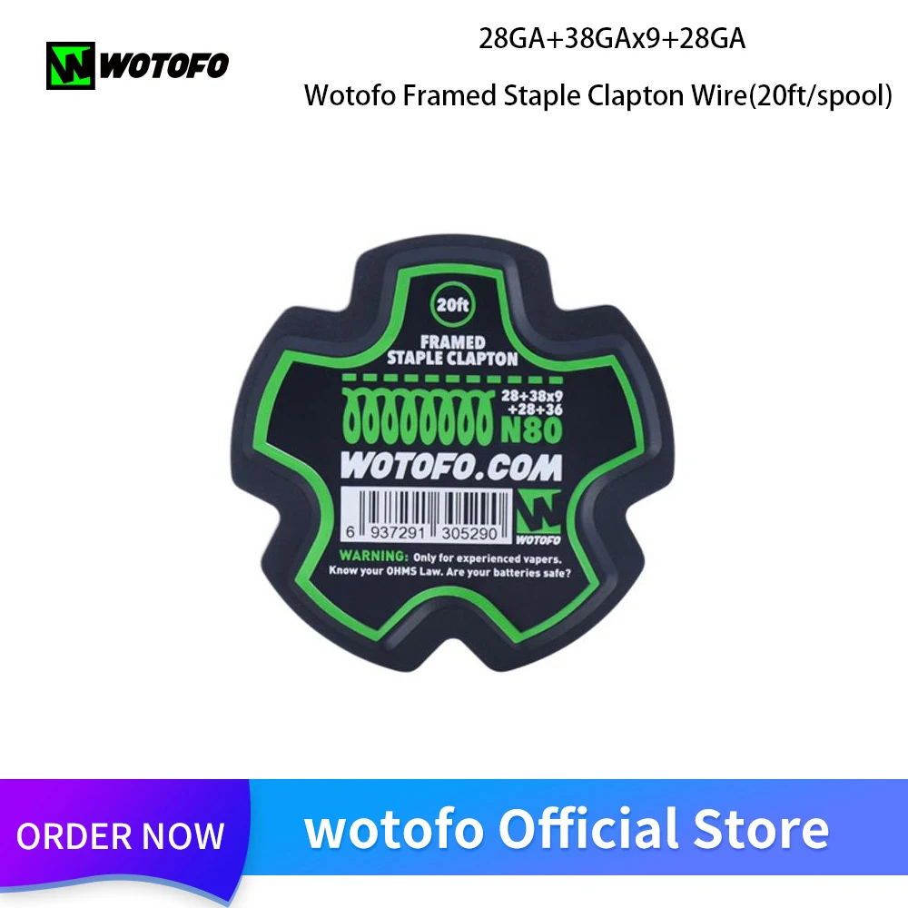 wotofo N80 катушки плавленый Clapton двойной/четырехъядерный Juggernaut Обрамленный штапель Clapton Juggernaut катушка провода Vape аксессуары - Цвет: Framed StapleClapton