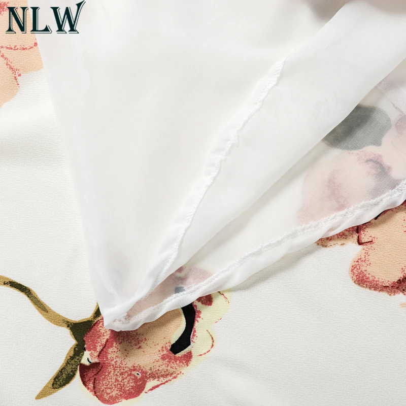 NLW белое Бохо на бретелях летнее платье с необычным цветочным принтом