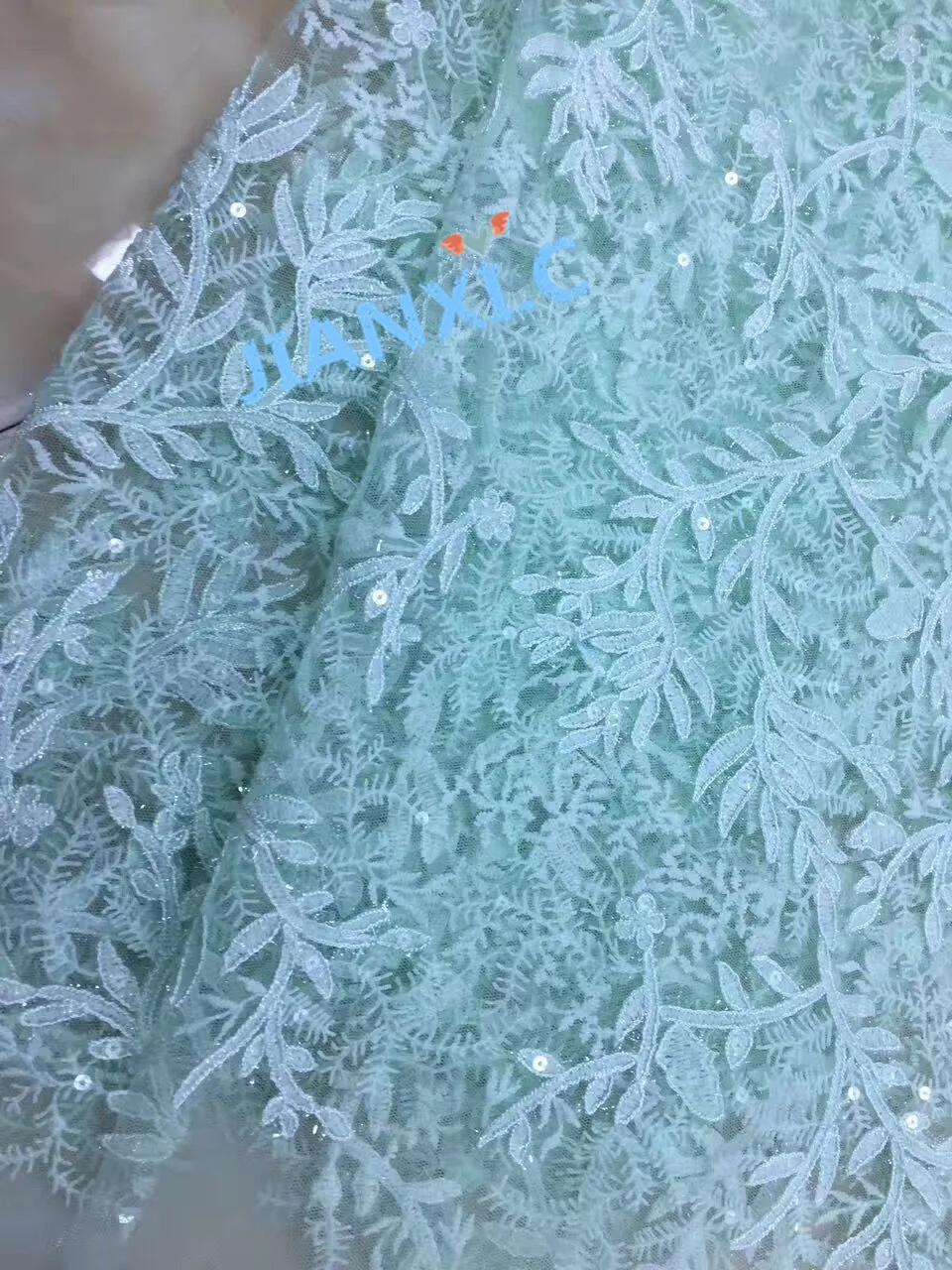 9 видов цветов вариант! Красивая JIANXI.C-71602 нигерийская кружевная ткань с блестками