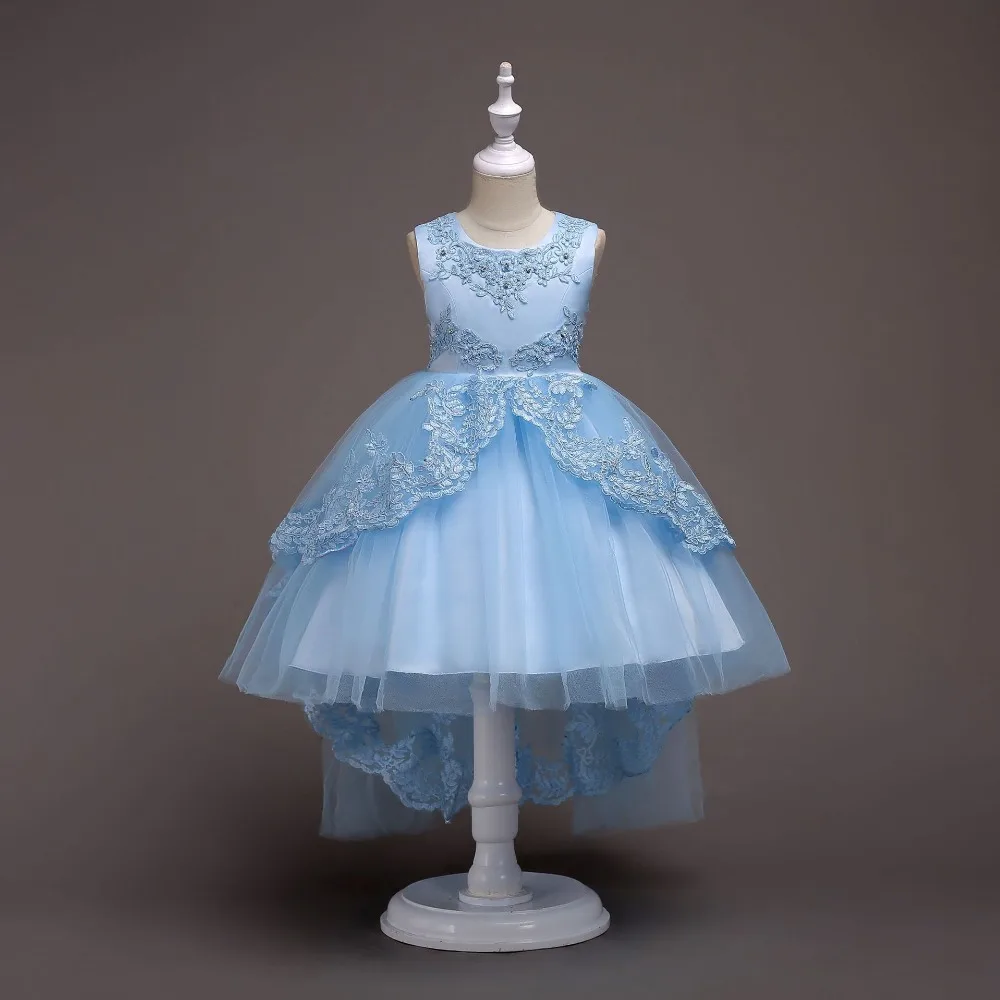 Girls Embroidered Lace Princess Dress 2018 Summer Party Wedding Bridesma Children kids Clothing 3-15 T | Детская одежда и обувь