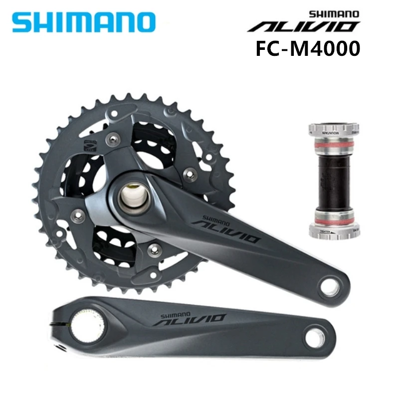Shimano Alivio Crank Crankset FC M4050 с BB для M4000 HollowTech Запчасти велосипедов 170/175 мм|alivio crankset|shimano