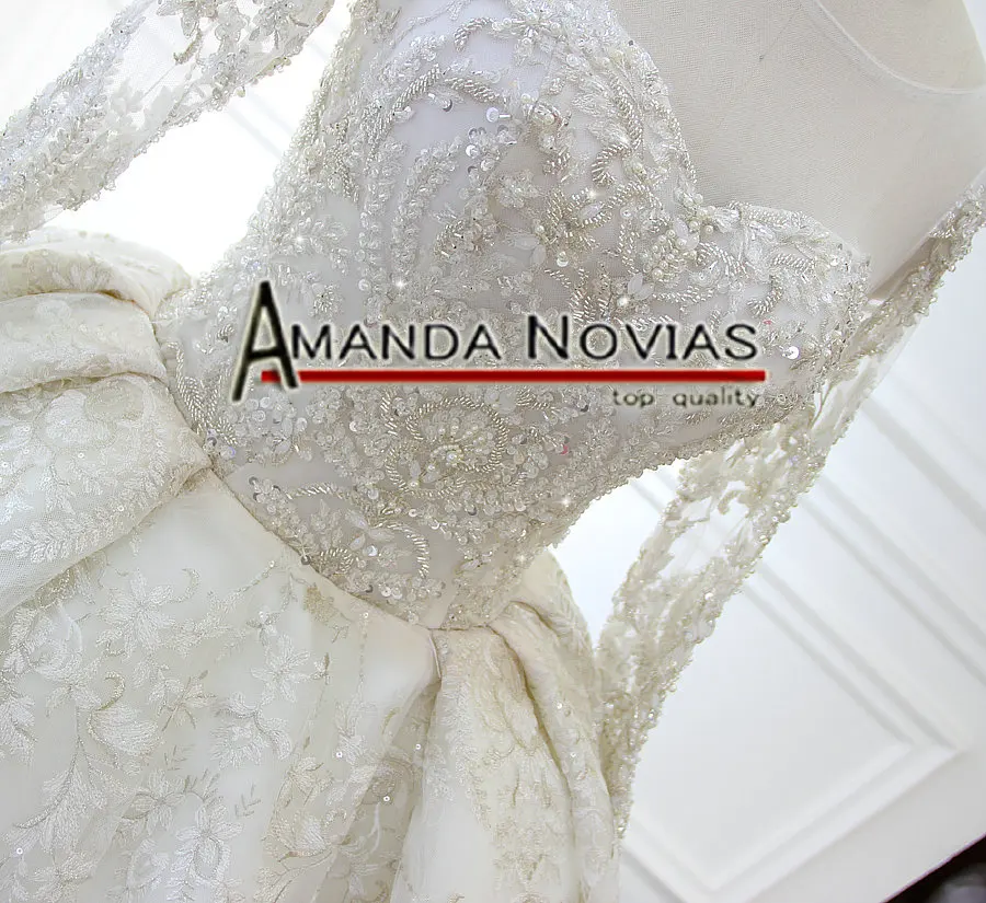 Amanda Novias 2017 New Luxury Full Lace Wedding Dress With Royal Train Bridal | Свадьбы и торжества