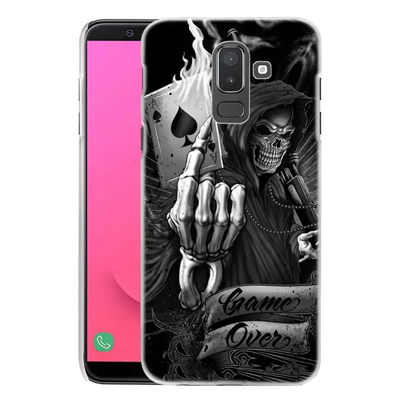 07 Жесткий чехол из поликарбоната для samsung Galaxy A6, A8 Plus, A7, J4, J6, J8 Plus,, Fundas, капа, чехол для телефона, чехол с черепом и черепом - Цвет: 07