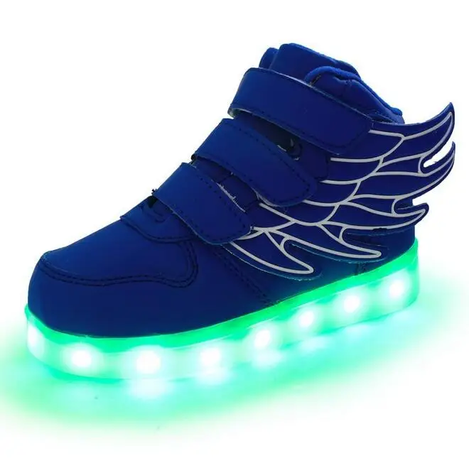 Детская обувь Chaussures Led Enfants Зарядка через USB Светильник Детские светящиеся