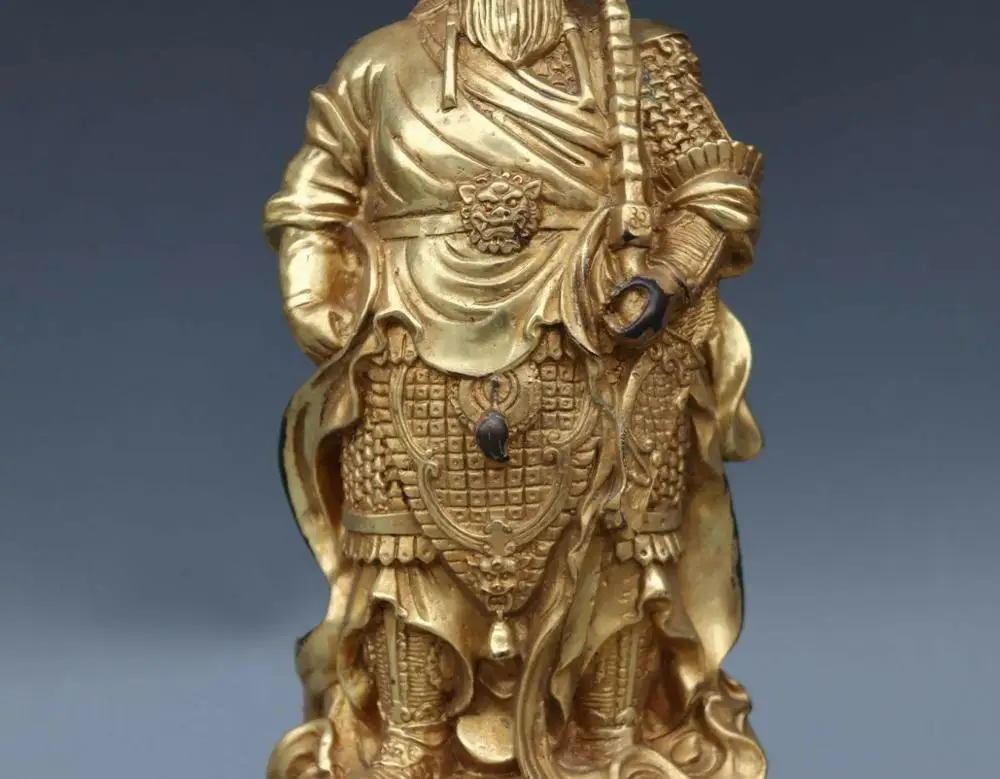 China Bronze Copper Warrior Qin Qiong Door Guardian God Buddha Statue | Дом и сад