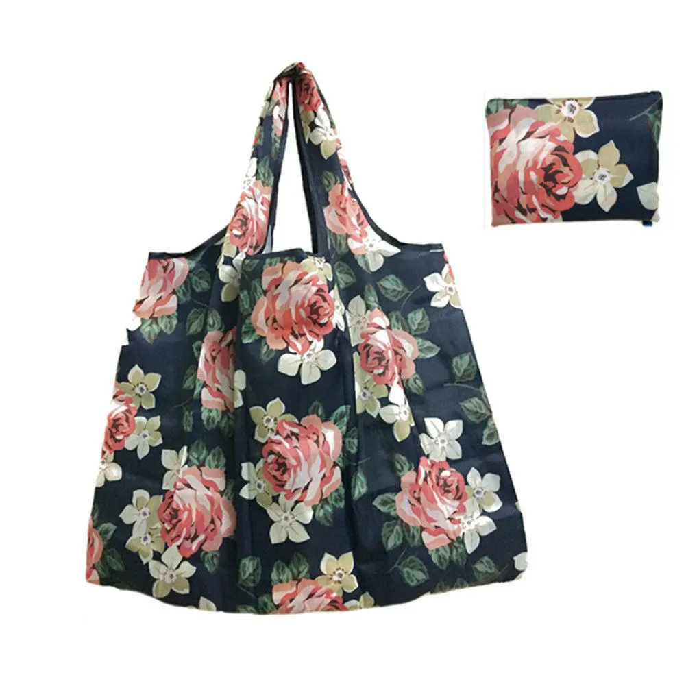 2019 Newest Style Lady Foldable Recycle Shopping Bag Reusable Floral Cartoon Fruit Vegetable Grocery | Багаж и сумки