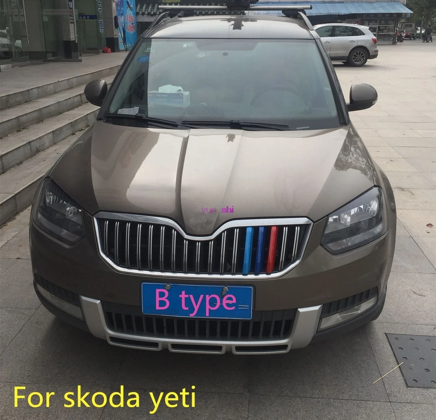 3D авто-Стайлинг, 3 цвета, передняя решетка, отделка, спортивные полоски, автомобильные Чехлы, автоспорт, силовые наклейки для Skoda Yeti 2013-, Skoda Superb