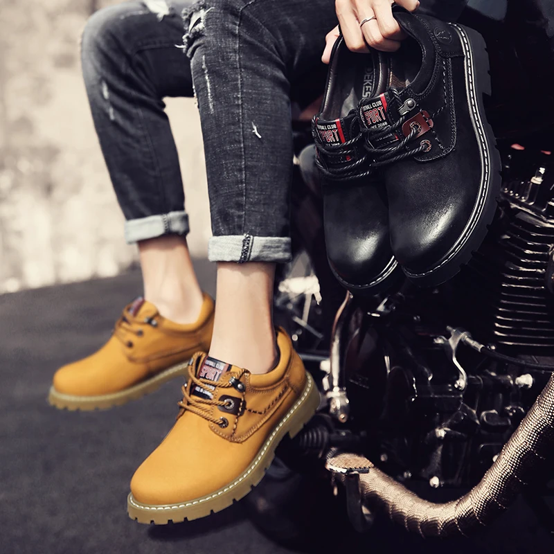 NINYOO New Autumn Winter Men Shoes 47 Genuine Leather Work 48 Outdoor Casual 49 Rubber Martens WPlus Size 50 51 52 | Обувь