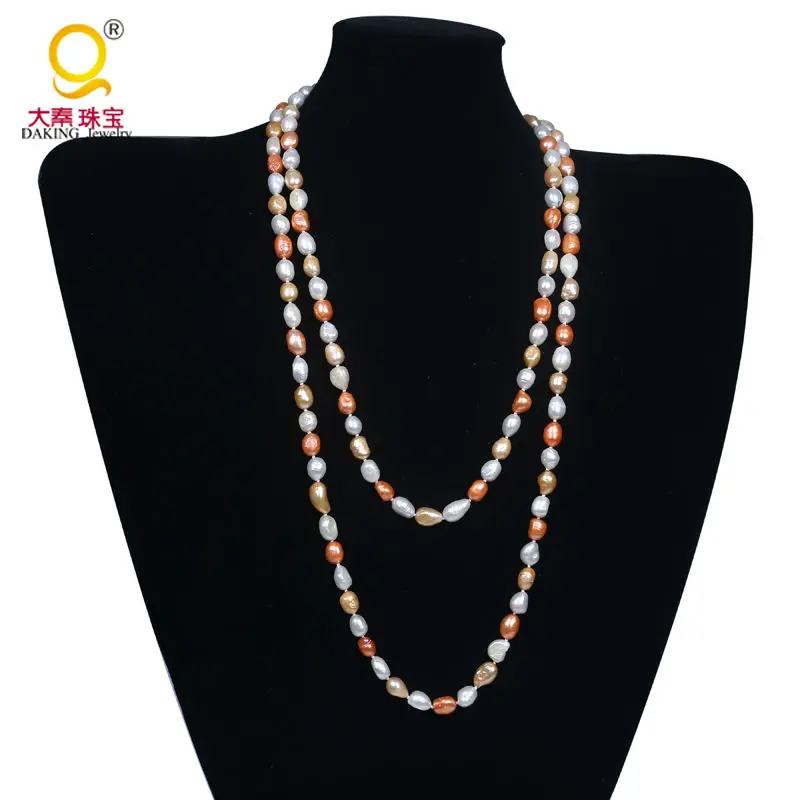 Женское ожерелье из натурального жемчуга длиной 158 см|necklace bracelet jewelry set|jewelry setsnecklace
