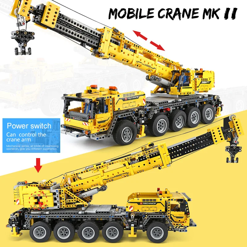 Technic 20004 двигатель мощность мобильный кран Mk II модель строительные блоки кирпичи