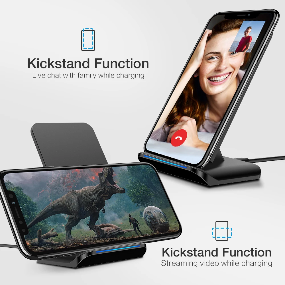 RAXFLY Беспроводное зарядное устройство для iPhone XS Max XR XS X 8 10 Вт Qi быстрое зарядное устройство для Samsung S9 S8 плюс S7 S6 край Быстрая зарядка Pad Pod Support беспроводная зарядка безпроводная зарядка