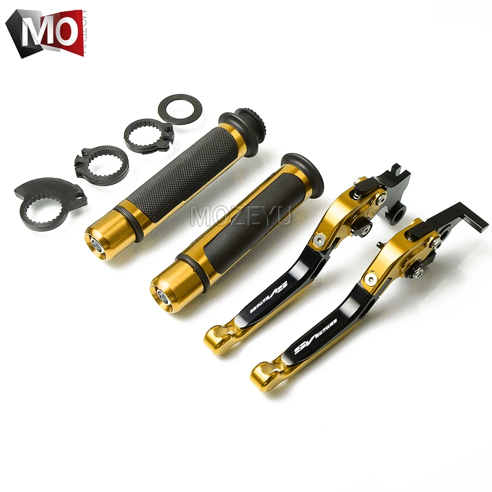 Black Gold Мотоцикл с ЧПУ регулируемые складные тормозные рычаги сцепления Руль рукоятки набор для Suzuki SV650/S SV 650 S SV650S 1999-2009 - Цвет: Black Gold