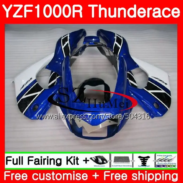 

Обтекатели для YAMAHA Thunderace YZF1000R 02 03 04 05 06 07 74SH13 YZF-1000R YZF сине-белые 1000R 2002 2003 2004 2005 2006 2007