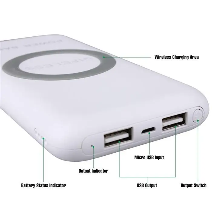 12000 мАч power bank беспроводной 5 в 2A внешний аккумулятор carregador portatil PoverBank Поддержка