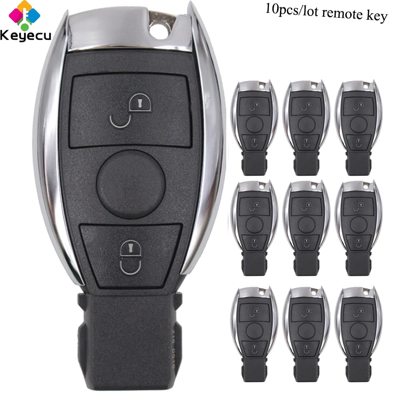 KEYECU 10 шт./лот KYDZ Smart Remote Key-2 кнопки и 433 МГц/315 МГц-FOB для Mercedes-Benz BGA 2000+ Поддержка NEC& BGA Keyless