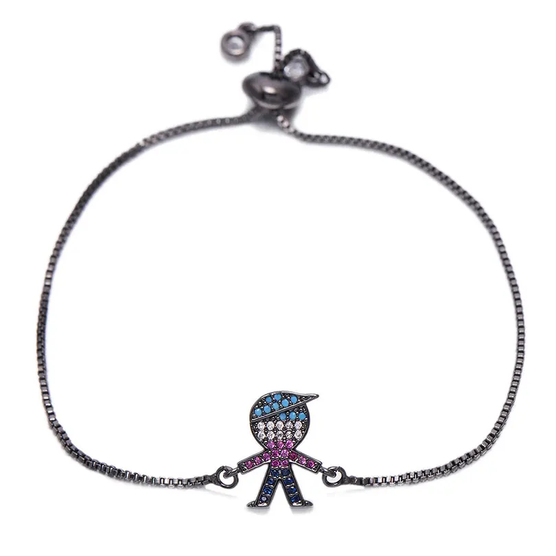 Neovivi очаровательные браслеты для мальчиков и девочек разноцветные CZ Шарм медная