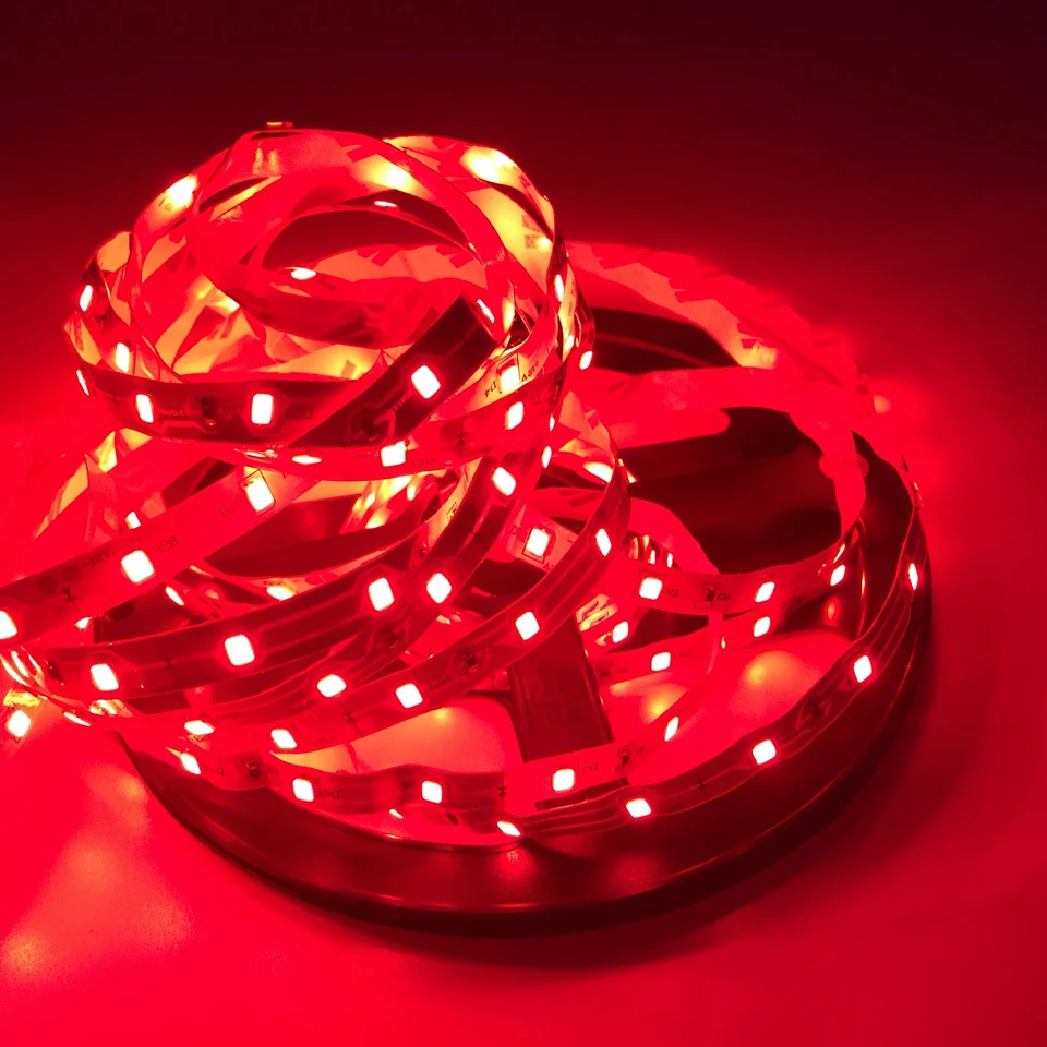 5m LED Strip 2835 SMD Non-waterproof Flexible Light 300LEDs with EU US DC12V 1A Power Adapter For Home Decoration | Освещение