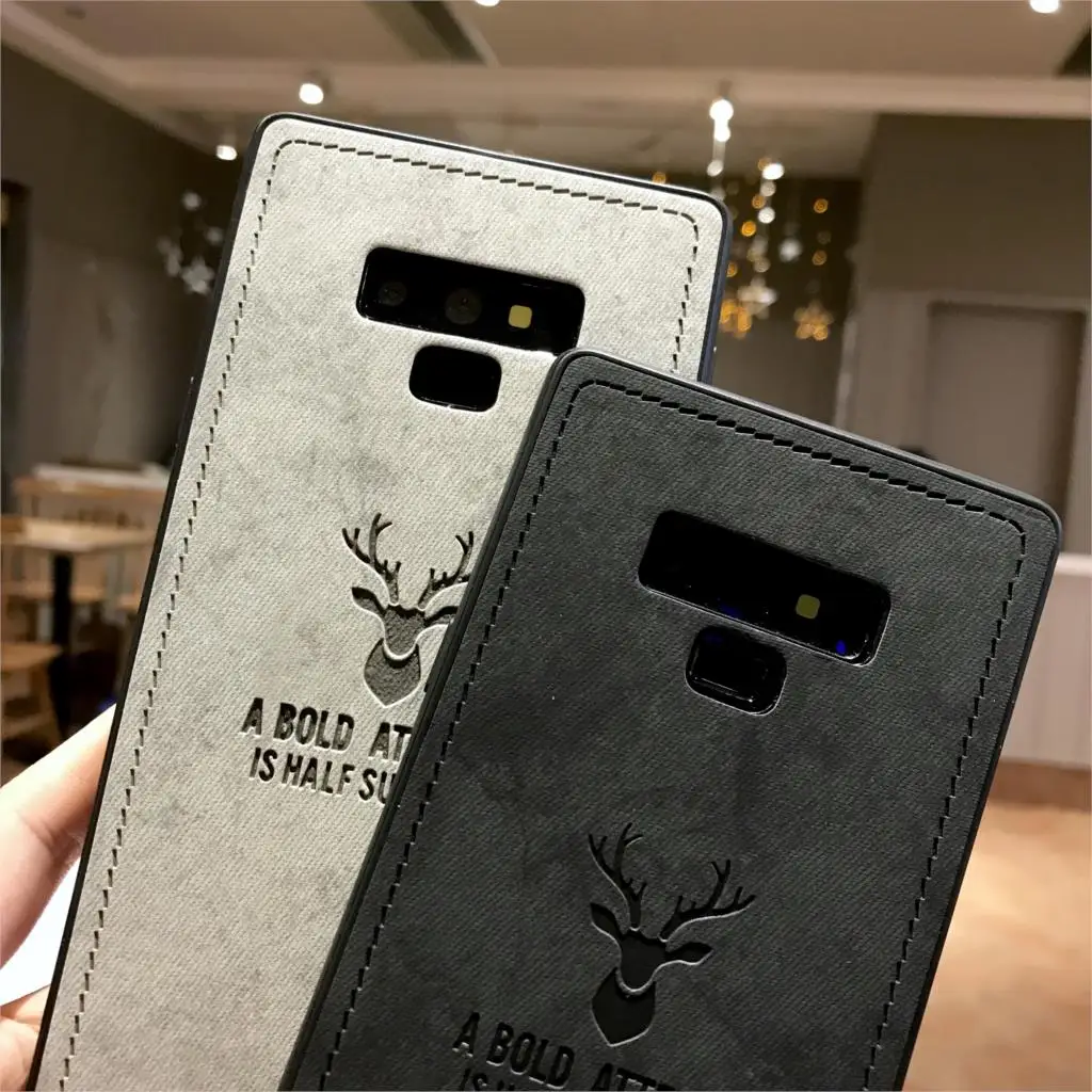 Для samsung Galaxy Note 9 Mate 8 крышка Роскошные олень тряпичный чехол кожаный Fundas M10 M20 S10 S10E