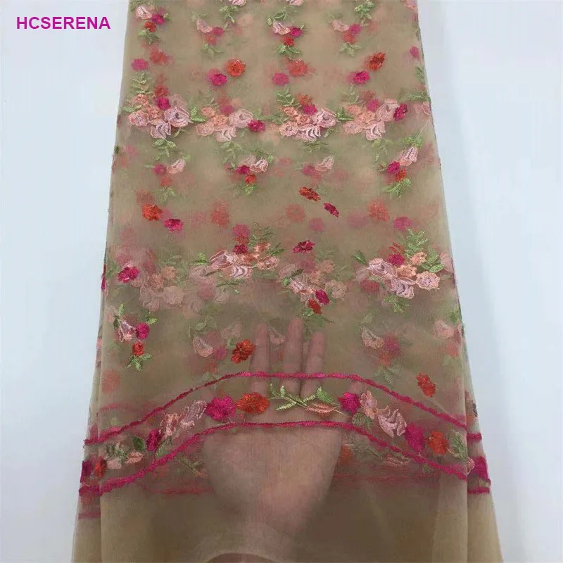 Нде 2020 новое поступление нигерийской французской сетчатой тюлью ткани мягкой и легкой для платья Африка сетка 5 ярдов/лот бесплатная доставка на.