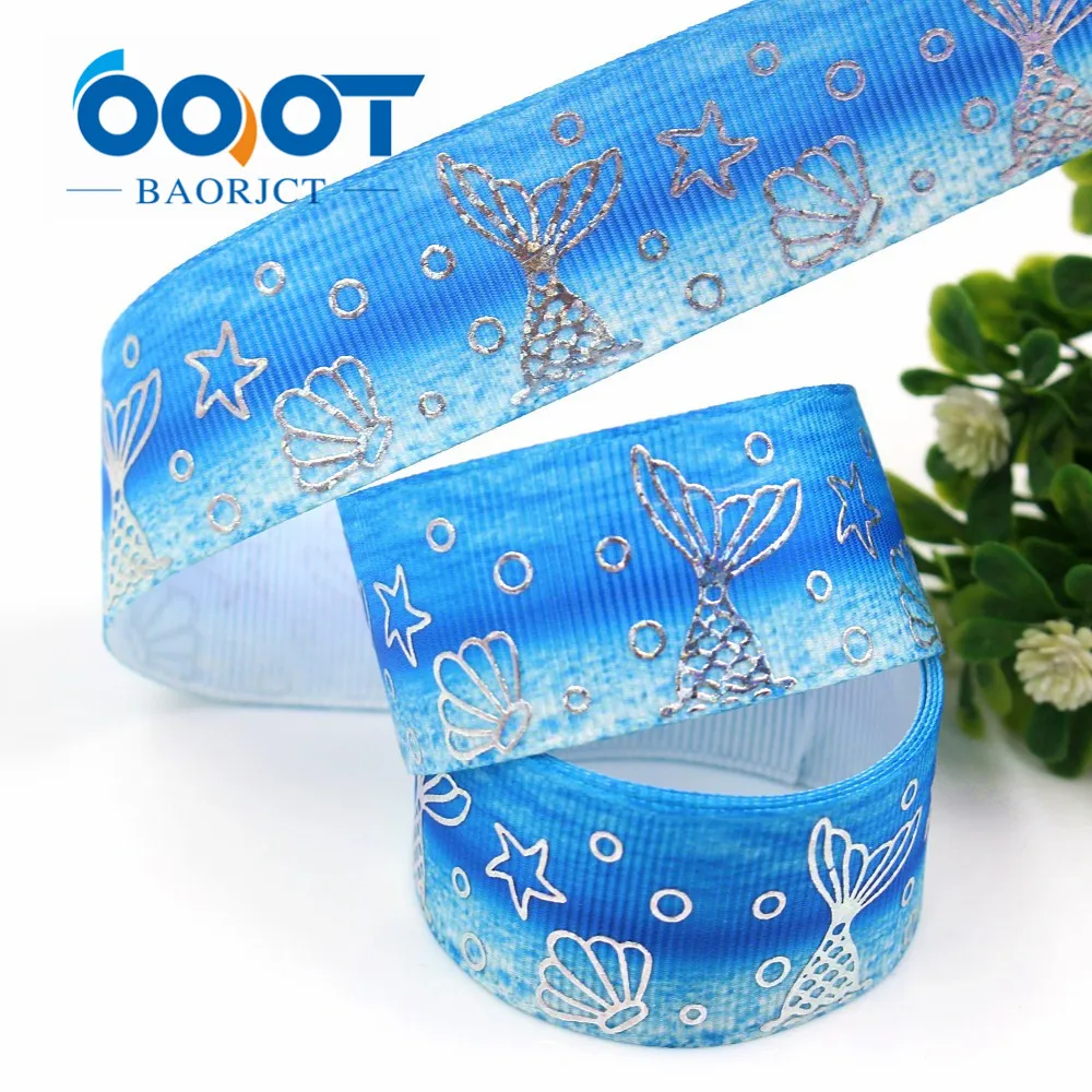 OOOT BAORJCT G-18808-901 10 ярдов 25 мм Лазерная Серебристая мультяшная лента с принтом