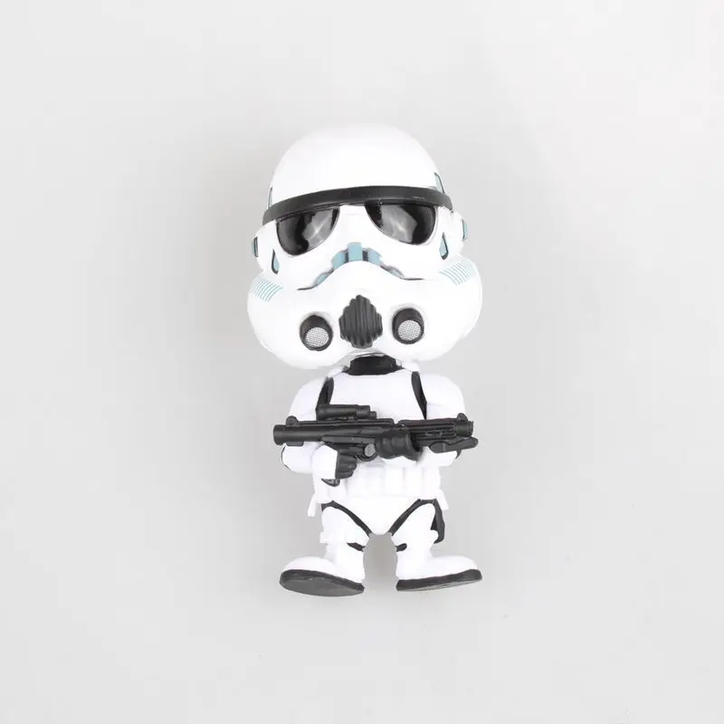 Star Wars D Милый " Звездные войны Штурмовик и Боба Фетт качающаяся голова игрушка модель автомобиля украшение в штучной упаковке фигурка кукла из ПВХ - Цвет: Star Wars D
