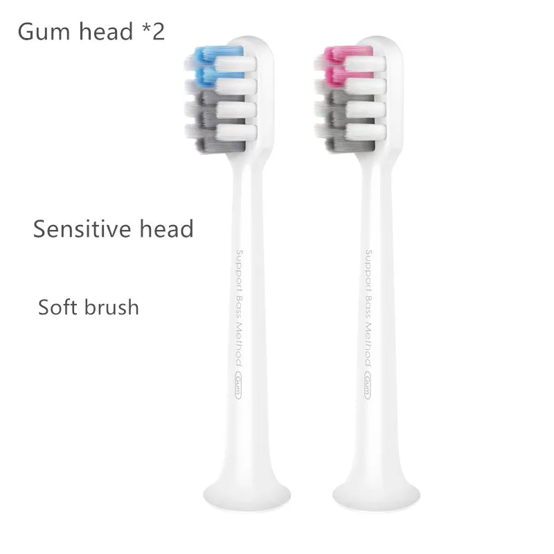 Xiaomi Mijia Doctor B щетка режимы Essence Sonic электрическая Беспроводная USB перезаряжаемая зубная щетка IPX7 Водонепроницаемая с 2 головками - Цвет: sensitive head X2