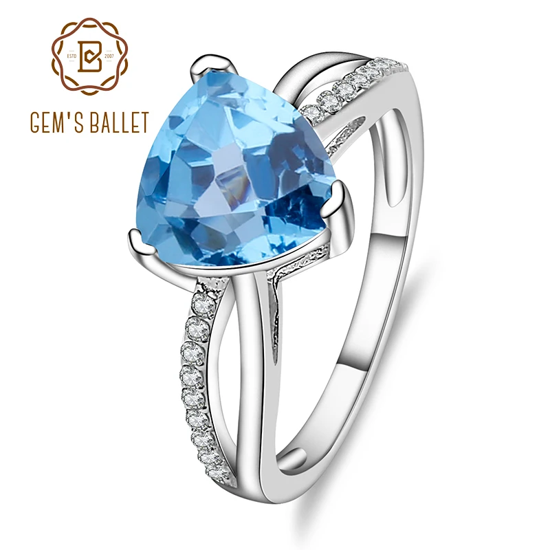 Кольцо Gem балетные костюмы 100% 925 Стерлинговое Серебро натуральный драгоценный