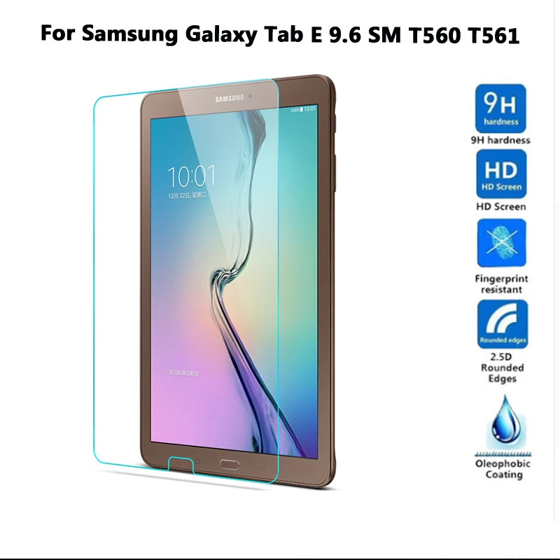 Screen Protector For Samsung Galaxy Tab E 9.6 SM T560 T561 SM-T560 9.6" Tablet Protective Film Premium bag case cover
