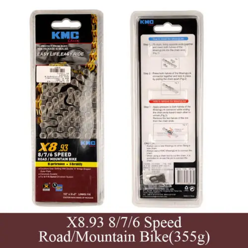 KMC велосипедные цепи 8 9 10 11 Скорость MTB RoadBike цепи 116 звенья X8/X9/X10/X11.93 27 30 скоростные велосипедные цепи