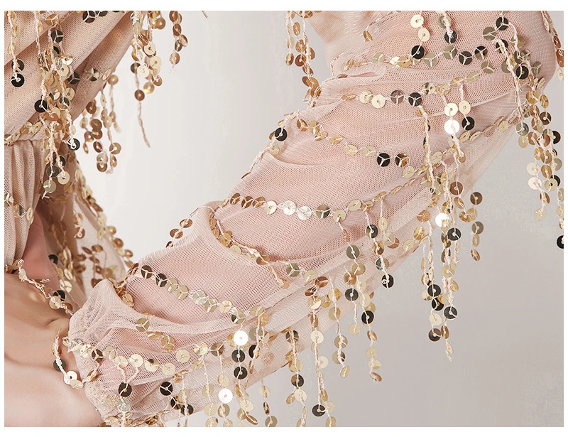 Женское платье с блестками и бахромой TEXIWAS модельное сексуальное облегающее