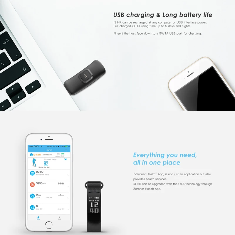 Горячие i3 HR сердечного ритма Мониторы умный группа браслет с Фитнес трекер