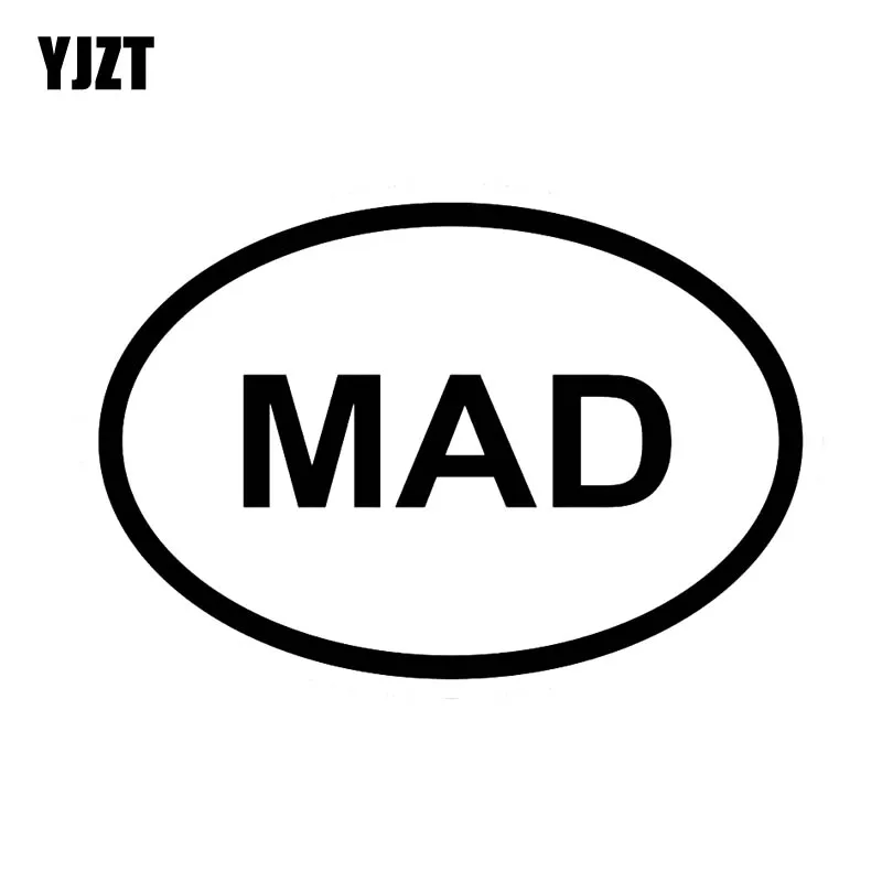 YJZT 14 8 см * 10 стикер автомобиля MAD Мадрид город код страны овальная виниловая