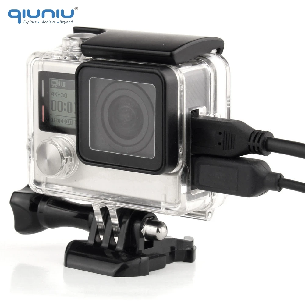 Защитный чехол QIUNIU с защитным корпусом для камеры GoPro Hero 3 3+ 4, аксессуары для GoPro