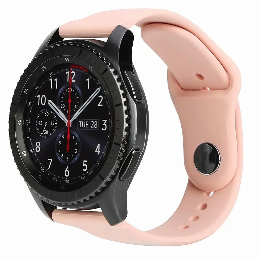 Классический резиновый ремешок для samsung Gear s3 22 мм силиконовый часов huami amazfit pace 1 2