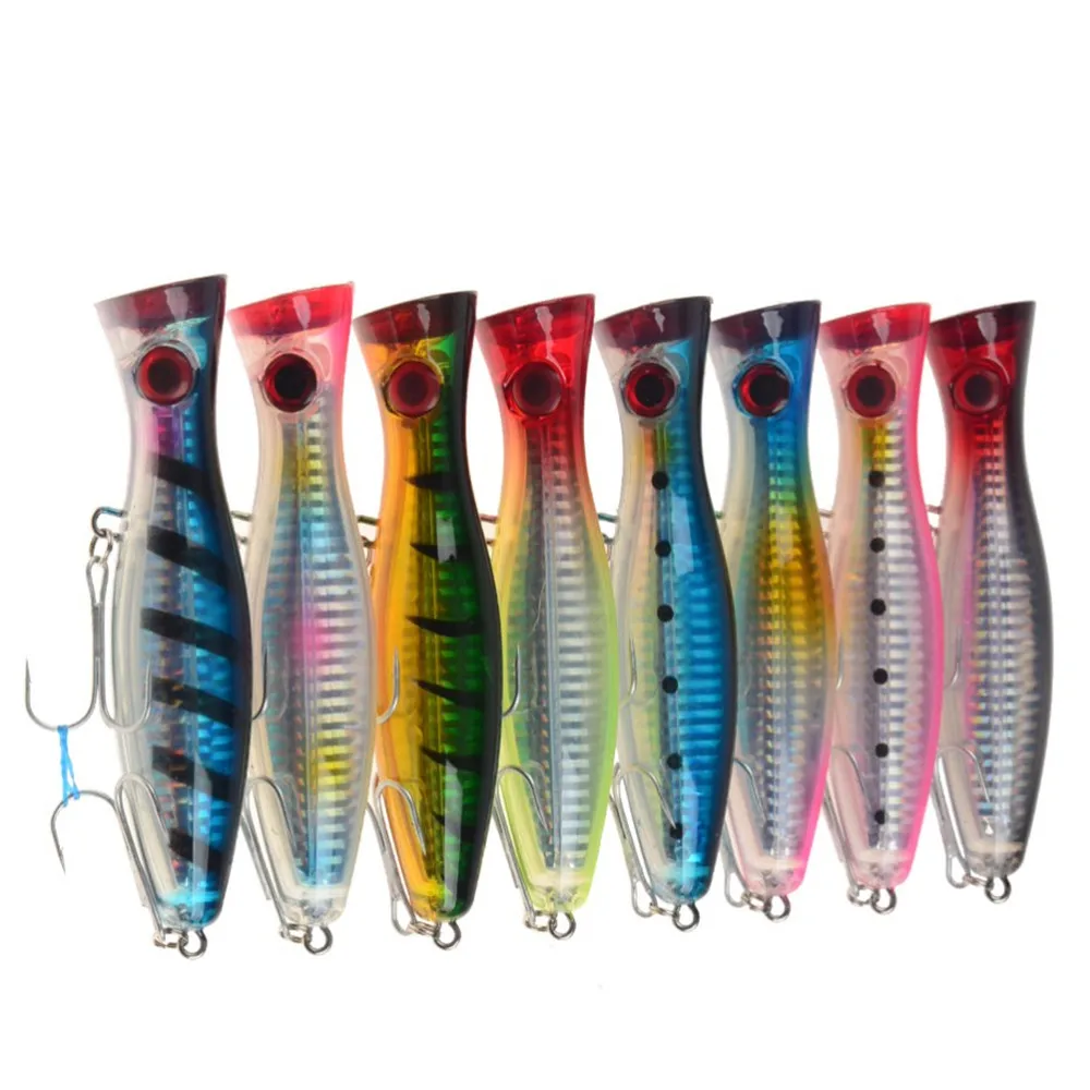 

1Pcs 12cm 40g New Big Popper Fishing Lure 8 Colors Isca Hard Artificial Bait Wobbler Crankbait Swimbait Pesca Leurre Pike Bait