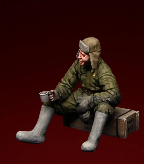 1/35 строительный комплект 132 русский солдат одна фигурка несобранный